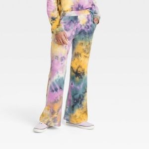 Girls Flare Tie-Dye Sweatpants -XL